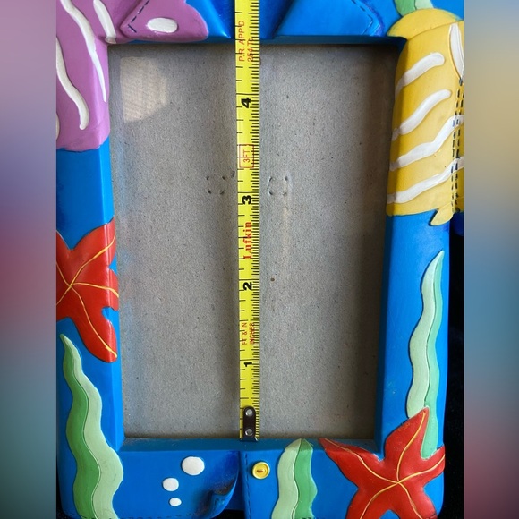 Lot of 2 Tropical Hawaiian Shirt Aloha  3.5” x 5" picture frames Fish Ocean - Picture 5 of 8